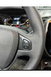 Renault Clio 4 2013 Faz 1 Joy Paket Uyumlu - Spor Desen Direksiyon Kılıfı Siyah Dikiş