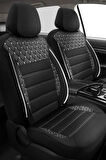 Mini Cooper  Uyumlu 5 KOLTUK TAM SET SAFİR SERİSİ TAY TÜYÜ OTO KOLTUK KILIFI KOKMA TERLETME YAPMAZ BEYAZ DİKİŞ DETAYLI