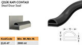 ÇELİK KAPI FİTİLİ GEÇMELİ KAPI ALTI EŞİK FİTİLİ GEÇMELİ  SİYAH RENK 5 METRE ÜRÜN KODU/ÇLK-47