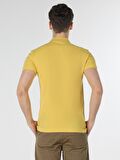Slim Fit Polo Yaka Erkek Safran Polo Kısa Kol