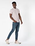 Regular Fit Polo Yaka Erkek Bej Polo Kısa Kol