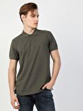 Regular Fit Polo Yaka Erkek Haki Polo Kısa Kol