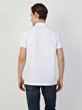 Regular Fit Polo Yaka Erkek Beyaz Polo Kısa Kol