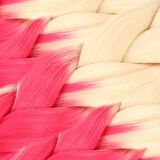 Afro Örgülük Sentetik Renk Geçişli Saç 100 Gr. / Platin / Pembe