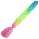 Afro Örgülük Renk Geçişli Sentetik Saç 100 Gr. / Açık Mavi / Neon Sarı / Pembe /  (CLZ175)