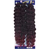 Afro Saç  Dalgalı Saç/Siyah Kızıl Renk Geçişli 1B/BG /  (CLZ175)