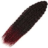Brazilian Afro Dalgalı Saç / Siyah / Kızıl Ombreli /  (CLZ175)