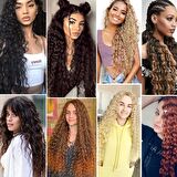 Rus Afro Dalgalı Saç / Siyah / Kızıl Ombreli /  (CLZ175)