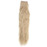 Kanekalon Fiber  Sentetik Kabartılmış Dalgalı 8 Parça Saç Çıt Çıt  / Kumral Beyaz Platin Röfleli /  (CLZ175)