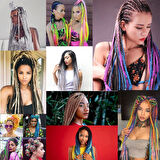 Afro Örgüsü Ve Rasta İçin Sentetik Saç / Balköpüğü /  (CLZ175)