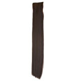 Kanekalon Fiber  Sentetik Düz 8 Parça Saç Çıt Çıt  / Koyu Kahve /  (CLZ175)