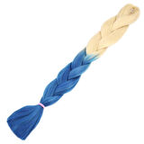 Afro Örgüsü Ve Rasta İçin Sentetik Renk Geçişli Saç / Platin / Lacivert