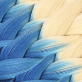 Afro Örgüsü Ve Rasta İçin Sentetik Renk Geçişli Saç / Platin / Lacivert