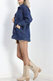 Oversize Kot Ceket Mavi2
