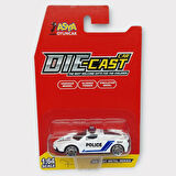 Metal Mini Polis Arabası  8 cm - Polis - 7