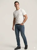 XINT Erkek Basic Bisiklet Yaka Kısa Kollu Pamuklu T-Shirt Günlük Kullanım 502208