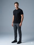 DORSS Erkek Siyah Basic Bisiklet Yaka T-Shirt 20500