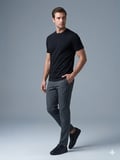 DORSS Erkek Siyah Basic Bisiklet Yaka T-Shirt 20500