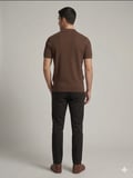 VAGANZA Fermuarlı Polo Yaka Dokulu Kısa Kollu Triko T-Shirt 4083