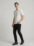 VAGANZA Fermuarlı Polo Yaka Dokulu Kısa Kollu Triko T-Shirt 4083
