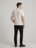 VAGANZA Fermuarlı Polo Yaka Dokulu Kısa Kollu Triko T-Shirt 4083