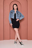 Crop Kesim Püsküllü Denim Kot Ceket – Modestia