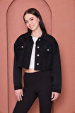 Crop Kesim Siyah Kot Ceket – Modestia Yeni Sezon