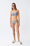 Giyim Kadın Straplez Mavi Bikini Takımı