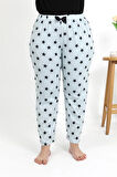 Giyim Kadın Pamuklu Büyük Beden Alt Pijama Buz Mavisi