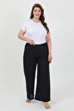 Giyim Kadın Büyük Beden Bürümcük Pantolon Lacivert
