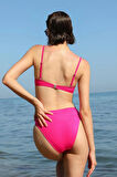 Giyim Kadın Destekli Fiyonklu Alt Üst Fuşya Bikini Takım