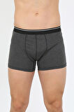 Giyim Erkek Pamuk Likralı Boxer Antrasit