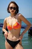 Giyim Kadın Yarım Destekli Alt Üst Bikini Takım Turuncu