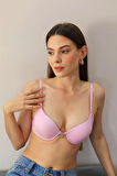Giyim Kadın Destekli Balenli Sütyen Pembe