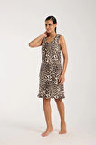 Giyim Kadın Leopar Desenli Gecelik