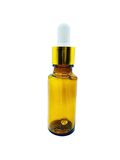 20ML CAM AMBER ŞİŞE ALTIN KAPAK ŞİŞE CAM DAMLALIKLI (10 ADET)