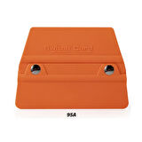 Switch Card Oval Kare Ragle PPF/TPH Cam Filmi Çekme Uygulama Aparatı Teflonlu 95A Sertlik 10x9cm Turuncu