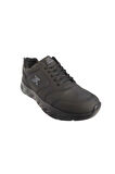 Luttoon 4154-24 Deri Anatomik Hafıza Taban Kadın Sneaker Siyah Füme