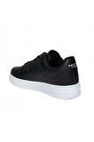 Best Of 042-25 Deri Anatomik Bağcıklı Sneaker Siyah Beyaz 36-40