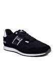 Jagulep Bugatti Deri Anorak Anatomik Erkek Sneaker Siyah Beyaz