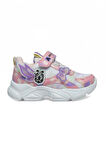 Alessio 034-25 Simli Kelebek Kız Çocuk Sneaker Pembe Beyaz 26-30