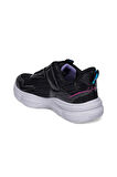 Alessio 010-25 Simli Maskotlu Kız Çocuk Sneaker Siyah Lila 31-35