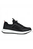 G-Class 6016-25 Deri Slip-On Anatomik Erkek Sneaker Siyah Beyaz