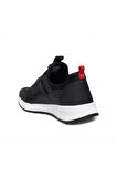 G-Class 6016-25 Deri Slip-On Anatomik Erkek Sneaker Siyah Beyaz
