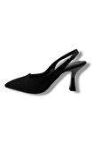 C-Shoes 809-25 Zara Arkası Açık Kısa Topuk Kadın Ayakkabı