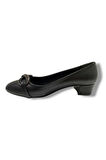 C-Shoes TR46-25 Deri Sonsuzluk Taşlı Kalın Topuklu Kadın Ayakkabı 41-42