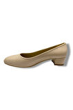 C-Shoes TR30-25 Deri Oval Burun Kalın Topuklu Kadın Ayakkabı 41-42