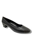 C-Shoes TR30-25 Deri Oval Burun Kalın Topuklu Kadın Ayakkabı 41-42