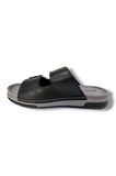 Enova M253-0202-25 Deri Anatomik Soft Çift Bant Erkek Terlik