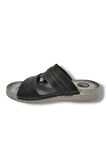 Enova M244-0105 Deri Anatomik Fashion Tokalı Erkek Terlik